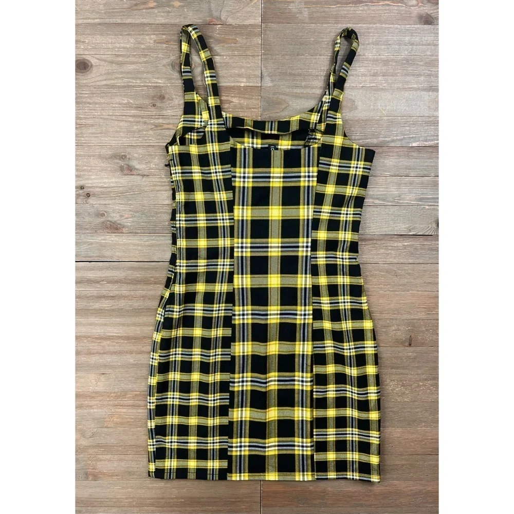 H&M Divided Fitted Plaid Mini Dress